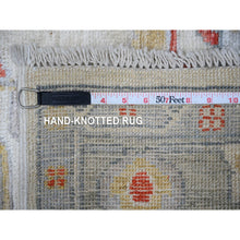 Load image into Gallery viewer, 6&#39;x8&#39;8&quot; Spatial White, Wool Weft With Natural Dyes, Hand Knotted, Afghan Angora Oushak, Rural Flower And Leaf Design, Oriental Rug FWR532188