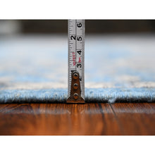 Load image into Gallery viewer, 6&#39;1&quot;x8&#39;8&quot; Carolina Blue, Afghan Angora Oushak With Village Medallions, Hand Knotted, Wool Foundation, Natural Dyes, Oriental Rug FWR532194