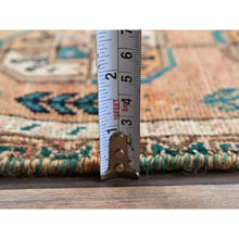 Load image into Gallery viewer, 2&#39;4&quot;x7&#39;8&quot; Cafe Au Lait Brown, Vintage Persian Shiraz With Turkoman Elephant Feet Design, Distinct Abrash, Shaved Down, Zero Pile, Hand Knotted, 100% Wool, Sides And Ends Professionally Secured, Narrow Runner, Oriental Rug FWR5316