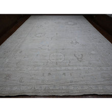 Load image into Gallery viewer, 13&#39;10&quot;x19&#39;5&quot; Cloud Gray, Wool Foundation, Vegetable Dyes, Hand Knotted, Tribal Motifs All Over Design, Oversized Angora Oushak, Oriental Rug FWR532206