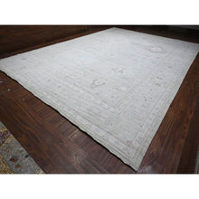 Load image into Gallery viewer, 13&#39;10&quot;x19&#39;5&quot; Cloud Gray, Wool Foundation, Vegetable Dyes, Hand Knotted, Tribal Motifs All Over Design, Oversized Angora Oushak, Oriental Rug FWR532206