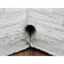 Load image into Gallery viewer, 13&#39;10&quot;x19&#39;5&quot; Cloud Gray, Wool Foundation, Vegetable Dyes, Hand Knotted, Tribal Motifs All Over Design, Oversized Angora Oushak, Oriental Rug FWR532206