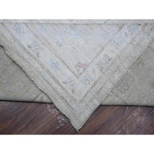 Load image into Gallery viewer, 13&#39;10&quot;x19&#39;5&quot; Cloud Gray, Wool Foundation, Vegetable Dyes, Hand Knotted, Tribal Motifs All Over Design, Oversized Angora Oushak, Oriental Rug FWR532206