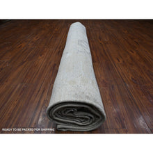 Load image into Gallery viewer, 13&#39;10&quot;x19&#39;5&quot; Cloud Gray, Wool Foundation, Vegetable Dyes, Hand Knotted, Tribal Motifs All Over Design, Oversized Angora Oushak, Oriental Rug FWR532206