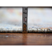 Load image into Gallery viewer, 12&#39;x12&#39; Pewter Gray, Afghan Peshawar With Birds Of Paradise, Hand Knotted, Natural Dyes, 100% Wool, Square Oriental Rug FWR532266