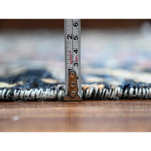 Load image into Gallery viewer, 8&#39;x8&#39; Polo Blue, Hand Knotted, Natural Dyes, Soft Wool, Birds Of Paradise, Afghan Peshawar Square Oriental Rug FWR532272