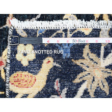 Load image into Gallery viewer, 8&#39;x8&#39; Polo Blue, Hand Knotted, Natural Dyes, Soft Wool, Birds Of Paradise, Afghan Peshawar Square Oriental Rug FWR532272