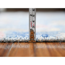 Load image into Gallery viewer, 6&#39;1&quot;x12&#39; Steel Blue, Afghan Peshawar, Hand Knotted Birds Of Paradise Design, Natural Dyes, Extra Soft Wool, Wide Runner Oriental Rug FWR532290