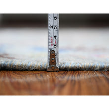 Load image into Gallery viewer, 4&#39;1&quot;x16&#39; Tint Gray, Hand Knotted Afghan Peshawar With Birds Of Paradise, Natural Dyes Pure Wool, Wide Runner Oriental Rug FWR532308