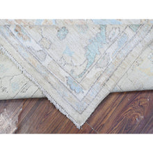 Load image into Gallery viewer, 7&#39;9&quot;x10&#39; Pastel Gray, Wool Weft, All Over Tribal Floral And Leaf Design, Natural Dyes, Hand Knotted, Afghan Angora Oushak, Oriental Rug FWR532320