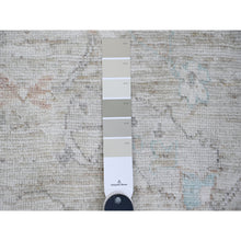 Load image into Gallery viewer, 7&#39;9&quot;x10&#39; Pastel Gray, Wool Weft, All Over Tribal Floral And Leaf Design, Natural Dyes, Hand Knotted, Afghan Angora Oushak, Oriental Rug FWR532320