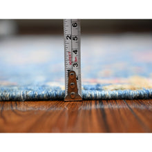 Load image into Gallery viewer, 6&#39;x8&#39;9&quot; Dodger Blue, Hand Knotted Organic Wool, Abrash, Natural Dyes, Afghan Peshawar With Birds Of Paradise Design, Oriental Rug FWR532350