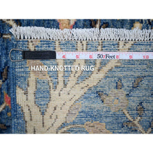 Load image into Gallery viewer, 6&#39;x8&#39;9&quot; Dodger Blue, Hand Knotted Organic Wool, Abrash, Natural Dyes, Afghan Peshawar With Birds Of Paradise Design, Oriental Rug FWR532350