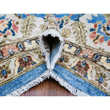 Load image into Gallery viewer, 9&#39;x11&#39;8&quot; Cornflower Blue And Cloud Gray Border, Hand Knotted, Pure Wool, Vegetable Dyes, Aryana Collection With All Over Design, Oriental Rug FWR532386