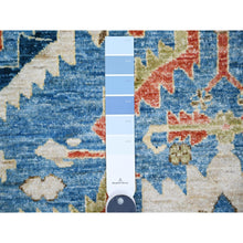 Load image into Gallery viewer, 9&#39;x11&#39;8&quot; Cornflower Blue And Cloud Gray Border, Hand Knotted, Pure Wool, Vegetable Dyes, Aryana Collection With All Over Design, Oriental Rug FWR532386
