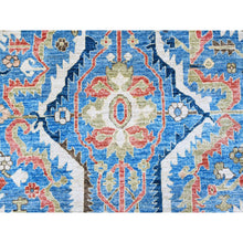 Load image into Gallery viewer, 9&#39;x11&#39;8&quot; Cornflower Blue and Cloud Gray Border, Hand Knotted, Pure Wool, Vegetable Dyes, Aryana Collection With All Over Design, Oriental Rug FWR532386