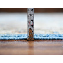 Load image into Gallery viewer, 9&#39;x11&#39;8&quot; Cornflower Blue and Cloud Gray Border, Hand Knotted, Pure Wool, Vegetable Dyes, Aryana Collection With All Over Design, Oriental Rug FWR532386