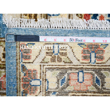 Load image into Gallery viewer, 9&#39;x11&#39;8&quot; Cornflower Blue and Cloud Gray Border, Hand Knotted, Pure Wool, Vegetable Dyes, Aryana Collection With All Over Design, Oriental Rug FWR532386