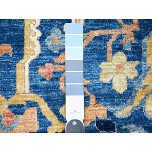 8'7"x12' Intel Blue, Bidjar Garus Design, Fine Aryana Collection, Natural Dyes, Vibrant Wool, Hand Knotted, Oriental Rug FWR532398