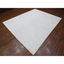 Load image into Gallery viewer, 8&#39;x9&#39;8&quot; Mercury White, Hand Knotted, All Natural Wool, Single Color With Plain Design, Shabby Chic, Natural Dyes, Modern Peshawar Oriental Rug FWR532422