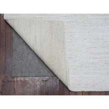 Load image into Gallery viewer, 8&#39;x9&#39;8&quot; Mercury White, Hand Knotted, All Natural Wool, Single Color With Plain Design, Shabby Chic, Natural Dyes, Modern Peshawar Oriental Rug FWR532422