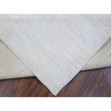 Load image into Gallery viewer, 8&#39;x9&#39;8&quot; Mercury White, Hand Knotted, All Natural Wool, Single Color With Plain Design, Shabby Chic, Natural Dyes, Modern Peshawar Oriental Rug FWR532422