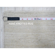 Load image into Gallery viewer, 8&#39;x9&#39;8&quot; Mercury White, Hand Knotted, All Natural Wool, Single Color With Plain Design, Shabby Chic, Natural Dyes, Modern Peshawar Oriental Rug FWR532422