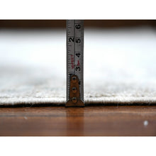 Load image into Gallery viewer, 10&#39;x13&#39; Pewter Gray, Hand Knotted, Natural Dyes, White Wash Fine Peshawar With Floral Design, Soft To The Touch, Velvety Wool, Oriental Rug FWR532458