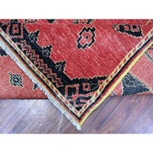 Load image into Gallery viewer, 8&#39;7&quot;x11&#39;3&quot; Rust Red, Densely Woven, Hand Knotted, Soft And Shiny Wool, Peshawar with Berber Influence Geometric Pattern, Natural Dyes, Oriental Rug FWR532500