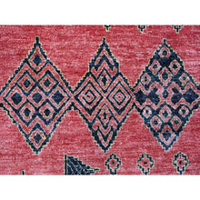 Load image into Gallery viewer, 8&#39;7&quot;x11&#39;3&quot; Rust Red, Densely Woven, Hand Knotted, Soft And Shiny Wool, Peshawar with Berber Influence Geometric Pattern, Natural Dyes, Oriental Rug FWR532500