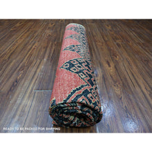 Load image into Gallery viewer, 8&#39;7&quot;x11&#39;3&quot; Rust Red, Densely Woven, Hand Knotted, Soft And Shiny Wool, Peshawar with Berber Influence Geometric Pattern, Natural Dyes, Oriental Rug FWR532500