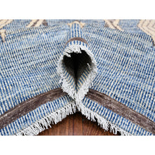 Load image into Gallery viewer, 10&#39;x13&#39;9&quot; Air Force Blue, Hand Knotted With Berber Influence, Peshawar, Denser Weave, Vegetable Dyes, Snowflake Geometric Design, Oriental Rug FWR532506