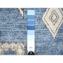 Load image into Gallery viewer, 10&#39;x13&#39;9&quot; Air Force Blue, Hand Knotted With Berber Influence, Peshawar, Denser Weave, Vegetable Dyes, Snowflake Geometric Design, Oriental Rug FWR532506