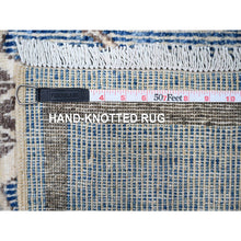 Load image into Gallery viewer, 10&#39;x13&#39;9&quot; Air Force Blue, Hand Knotted With Berber Influence, Peshawar, Denser Weave, Vegetable Dyes, Snowflake Geometric Design, Oriental Rug FWR532506