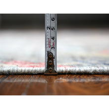 Load image into Gallery viewer, 4&#39;x16&#39; Light Gray, Vegetable Dyes, Pure Wool, Hand Knotted, Afghan Peshawar Borderless Birds Of Paradise Design, Wide Runner Oriental Rug FWR532530