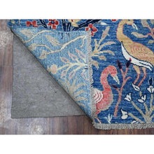 Load image into Gallery viewer, 5&#39;x6&#39;10&quot; Lake Blue, Hand Knotted Afghan Peshawar Tree of Life With Birds of Paradise Design, Abrash, All Wool, Vegetable Dyes, Oriental Rug FWR532590