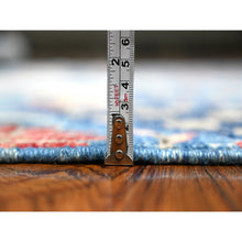 Load image into Gallery viewer, 5&#39;x6&#39;10&quot; Lake Blue, Hand Knotted Afghan Peshawar Tree Of Life With Birds Of Paradise Design, Abrash, All Wool, Vegetable Dyes, Oriental Rug FWR532590