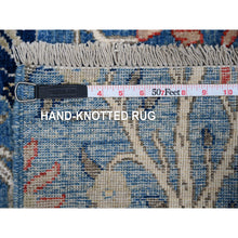 Load image into Gallery viewer, 5&#39;x6&#39;10&quot; Lake Blue, Hand Knotted Afghan Peshawar Tree of Life With Birds of Paradise Design, Abrash, All Wool, Vegetable Dyes, Oriental Rug FWR532590