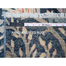 Load image into Gallery viewer, 10&#39;x13&#39;7&quot; Yankees Blue, Afghan Peshawar With Birds Of Paradise Design, Abrash, Vegetable Dyes, Pure Wool, Hand Knotted, Oriental Rug FWR532602