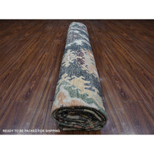 Load image into Gallery viewer, 11&#39;10&quot;x14&#39;5&quot; Charcoal Black, Wool Weft, Vegetable Dyes With Colorful And Vibrant Tribal Medallions All Over, Hand Knotted, XL Afghan Angora Oushak, Oriental Rug FWR532644