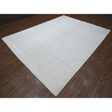 Load image into Gallery viewer, 8&#39;9&quot;x11&#39;9&quot; Titan White, Shabby Chic, Single Color, Natural Dyes With Plain Design, Pure And Soft Wool, Modern Peshawar, Hand Knotted, Oriental Rug FWR532656