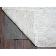 Load image into Gallery viewer, 8&#39;9&quot;x11&#39;9&quot; Titan White, Shabby Chic, Single Color, Natural Dyes With Plain Design, Pure And Soft Wool, Modern Peshawar, Hand Knotted, Oriental Rug FWR532656
