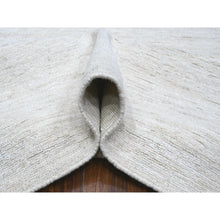 Load image into Gallery viewer, 8&#39;9&quot;x11&#39;9&quot; Titan White, Shabby Chic, Single Color, Natural Dyes With Plain Design, Pure And Soft Wool, Modern Peshawar, Hand Knotted, Oriental Rug FWR532656