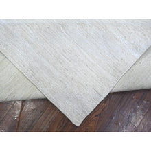 Load image into Gallery viewer, 8&#39;9&quot;x11&#39;9&quot; Titan White, Shabby Chic, Single Color, Natural Dyes With Plain Design, Pure And Soft Wool, Modern Peshawar, Hand Knotted, Oriental Rug FWR532656