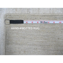 Load image into Gallery viewer, 8&#39;9&quot;x11&#39;9&quot; Titan White, Shabby Chic, Single Color, Natural Dyes With Plain Design, Pure And Soft Wool, Modern Peshawar, Hand Knotted, Oriental Rug FWR532656