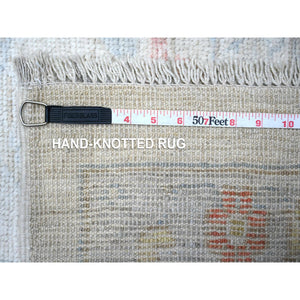 12'2"x18' Silver Sand Gray, Hand Knotted, Vegetable Dyes, Afghan Angora Oushak, Wool Weft, Rural Flower And Leaf Design All Over, Oversized Oriental Rug FWR532662