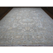 Load image into Gallery viewer, 14&#39;x17&#39; Cloud Gray, Dense Weave, Pure Wool, White Wash, Fine Peshawar With Mahal All Over Design, Oversized Oriental Rug FWR532710