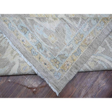 Load image into Gallery viewer, 14&#39;x17&#39; Cloud Gray, Dense Weave, Pure Wool, White Wash, Fine Peshawar With Mahal All Over Design, Oversized Oriental Rug FWR532710