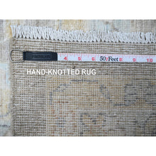 Load image into Gallery viewer, 14&#39;x17&#39; Cloud Gray, Dense Weave, Pure Wool, White Wash, Fine Peshawar With Mahal All Over Design, Oversized Oriental Rug FWR532710