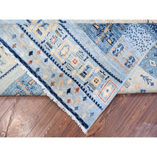 Load image into Gallery viewer, 8&#39;3&quot;x9&#39;6&quot; Steel Blue, Fine Kashkuli Gabbeh, Hand Knotted, All Natural Wool, Vegetable Dyes With Small Animals And Human Figurines, Oriental Rug FWR532734